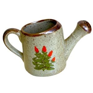 Stoneware Watering 💦 Pot with flower design